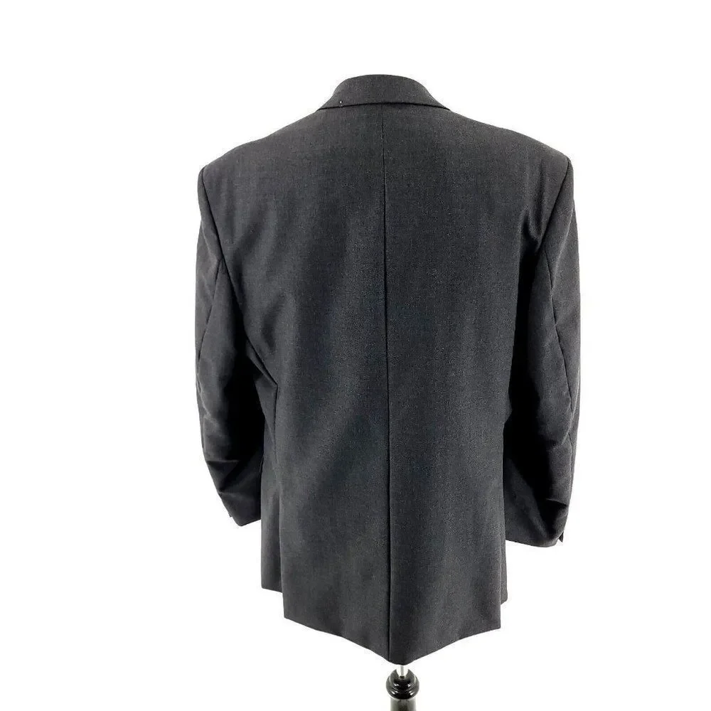 DAMAGED Alexandre London Of England Savile Row Wool 2 Button Blazer‎ 44L Gray
